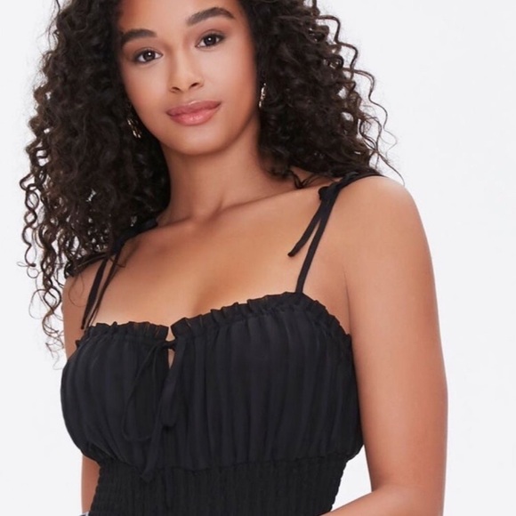 Forever 21 Tops - NWT Forever 21 Smocked Woven Cami Bodysuit